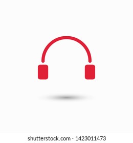 Headphones vector icon on background. Web design icon. Headphones icon minimalist design. Headphones for music 