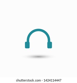 Headphones vector icon on background. Web design icon. Headphones icon minimalist design. Headphones for music 