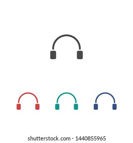 Headphones vector icon on background. Web design icon. Headphones icon minimalist design. Headphones for music
