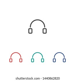 Headphones vector icon on background. Web design icon. Headphones icon minimalist design. Headphones for music