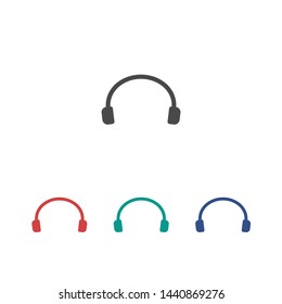 Headphones vector icon on background. Web design icon. Headphones icon minimalist design. Headphones for music