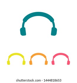 Headphones vector icon on background. Web design icon. Headphones icon minimalist design. Headphones for music