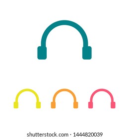Headphones vector icon on background. Web design icon. Headphones icon minimalist design. Headphones for music