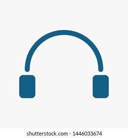 Headphones vector icon on background. 