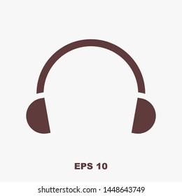 Headphones vector icon on background. Web design icon. Headphones icon minimalist design. Headphones for music