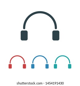 Headphones vector icon on background. Web design icon. Headphones icon minimalist design. Headphones for music