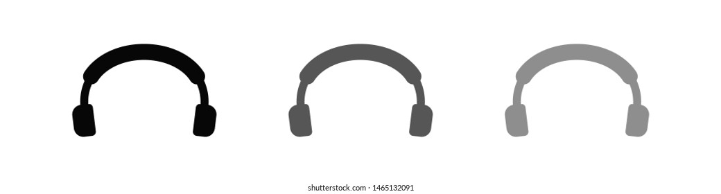 Headphones vector icon on background. Web design icon. Headphones icon minimalist design. Headphones for music