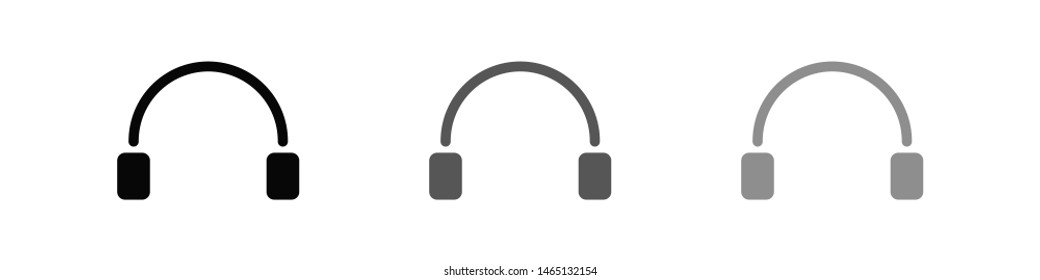 Headphones vector icon on background. Web design icon. Headphones icon minimalist design. Headphones for music