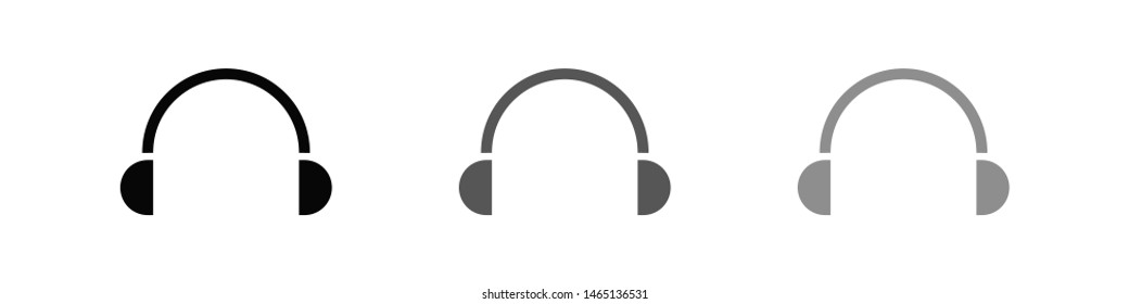 Headphones vector icon on background. Web design icon. Headphones icon minimalist design. Headphones for music