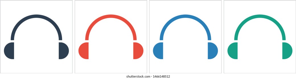 Headphones vector icon on background. Web design icon. Headphones icon minimalist design. Headphones for music