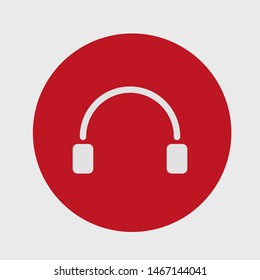 Headphones vector icon on background. Web design icon. Headphones icon minimalist design. Headphones for music