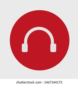 Headphones vector icon on background. Web design icon. Headphones icon minimalist design. Headphones for music