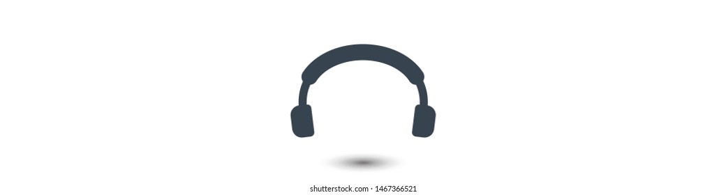 Headphones vector icon on background. Web design icon. Headphones icon minimalist design. Headphones for music