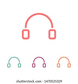 Headphones vector icon on background. Web design icon. Headphones icon minimalist design. Headphones for music