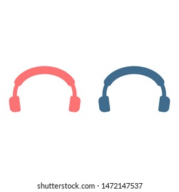 Headphones vector icon on background. Web design icon. Headphones icon minimalist design. Headphones for music