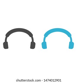 Headphones vector icon on background. Web design icon. Headphones icon minimalist design. Headphones for music