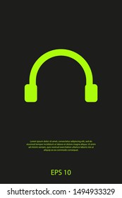 Headphones vector icon on background. Web design icon. Headphones icon minimalist design. Headphones for music