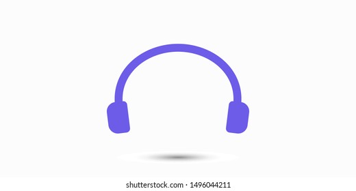 Headphones vector icon on background. Web design icon. Headphones icon minimalist design. Headphones for music