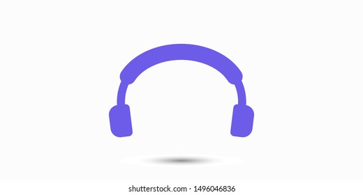Headphones vector icon on background. Web design icon. Headphones icon minimalist design. Headphones for music
