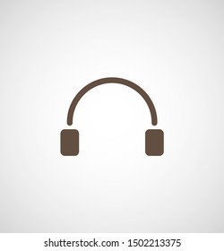 Headphones vector icon on background. Web design icon. Headphones icon minimalist design. Headphones for music