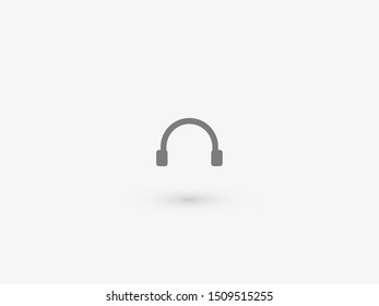 Headphones vector icon on background. Web design icon. Headphones icon minimalist design. Headphones for music