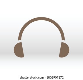Headphones vector icon on background. Web design icon. Headphones icon minimalist design. Headphones for music