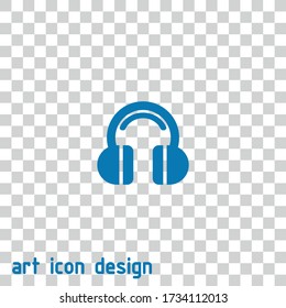 headphones vector icon on isolated background