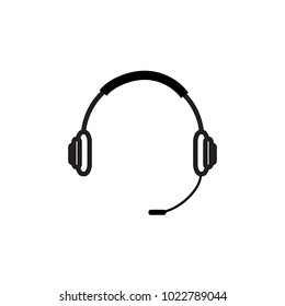 headphones vector icon on white background