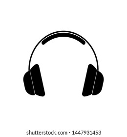 Headphones vector icon on white background