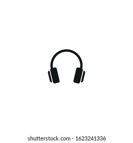 headphones vector icon on white background