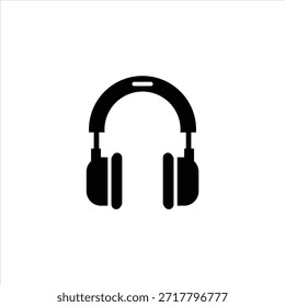 Icono del Vector de los auriculares en blanco