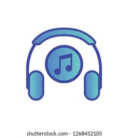 Headphones vector icon sign symbol