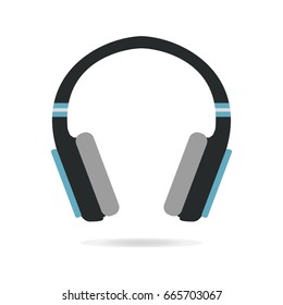 Headphones vector icon in trendy flat style.
