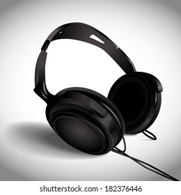 Headphones. Vector Illustration.