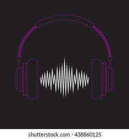 headphones. vector illustration.