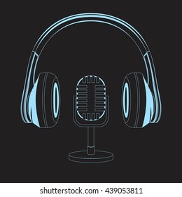 headphones. vector illustration.