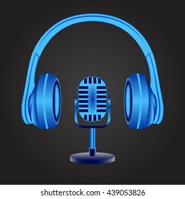 headphones. vector illustration.