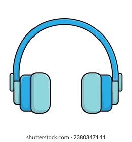 Headphones vector illustration for Device gadget technology and electronic theme. Isolated design.
