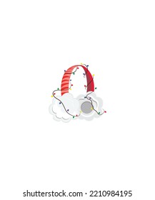 Headphones vector isolated on white background. Perfect for coloring book, textiles, icon, web, painting, books, t-shirt print.  