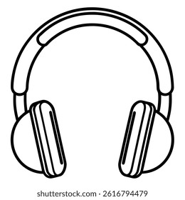 Headphones vector on white background
