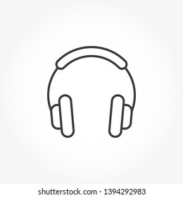 Headphones Vector Out Line Icon