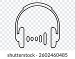 Headphones vector set Graphics design