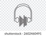 Headphones vector set Graphics design