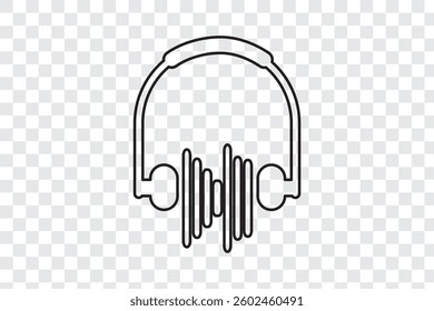 Headphones vector set Graphics design