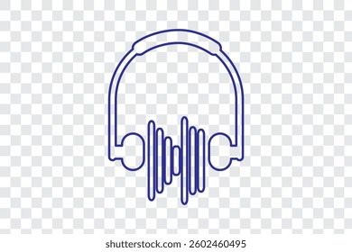 Headphones vector set Graphics design