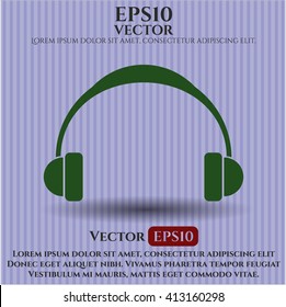Símbolo vector de auriculares