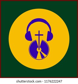 Headphones vector web Icon