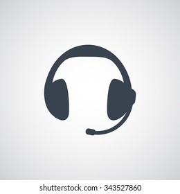 headphones, web icon. vector design