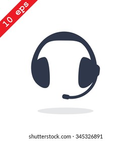 headphones, web icon. vector design