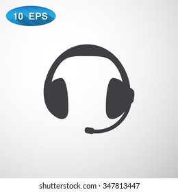 headphones, web icon. vector design